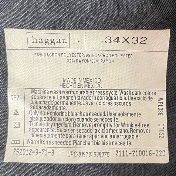 Mens Black Dress Pants 34 x 32 - Picture 9 of 15